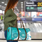 NAIDOC Week 2026 Travel Bag 50 Years Deadly Dhari Cyan Aboriginal Art