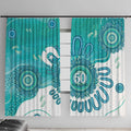 NAIDOC Week 2026 Window Curtain 50 Years Deadly Dhari Cyan Aboriginal Art