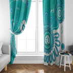 NAIDOC Week 2026 Window Curtain 50 Years Deadly Dhari Cyan Aboriginal Art