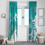 NAIDOC Week 2026 Window Curtain 50 Years Deadly Dhari Cyan Aboriginal Art