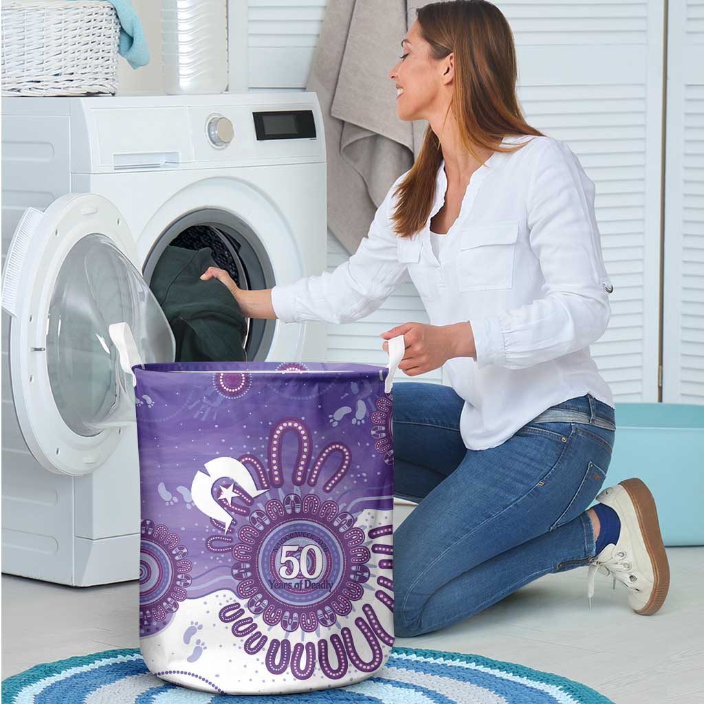 NAIDOC Week 2026 Laundry Basket 50 Years Deadly Dhari Purple Aboriginal Art