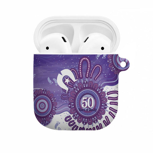 NAIDOC Week 2026 AirPods Case 50 Years Deadly Dhari Purple Aboriginal Art