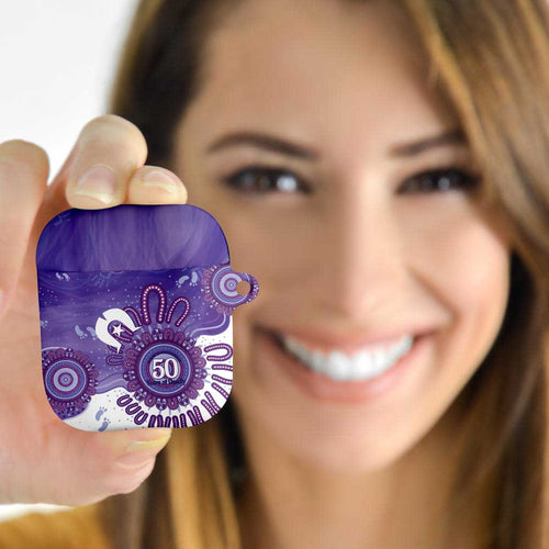 NAIDOC Week 2026 AirPods Case 50 Years Deadly Dhari Purple Aboriginal Art