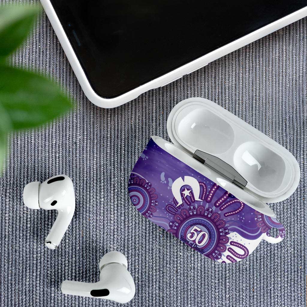 NAIDOC Week 2026 AirPods Case 50 Years Deadly Dhari Purple Aboriginal Art