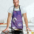 NAIDOC Week 2026 Apron 50 Years Deadly Dhari Purple Aboriginal Art