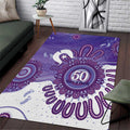 NAIDOC Week 2026 Area Rug 50 Years Deadly Dhari Purple Aboriginal Art