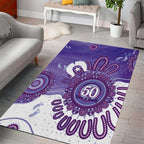 NAIDOC Week 2026 Area Rug 50 Years Deadly Dhari Purple Aboriginal Art