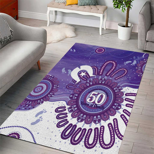 NAIDOC Week 2026 Area Rug 50 Years Deadly Dhari Purple Aboriginal Art