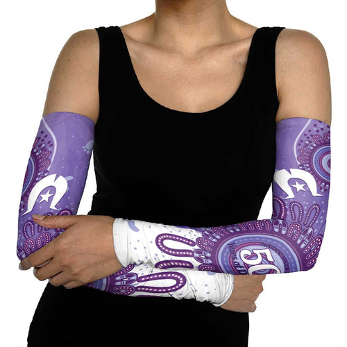 NAIDOC Week 2026 Arm Sleeves 50 Years Deadly Dhari Purple Aboriginal Art