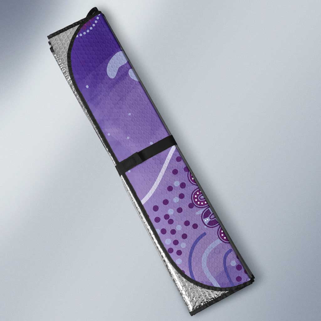 NAIDOC Week 2026 Auto Sun Shade 50 Years Deadly Dhari Purple Aboriginal Art