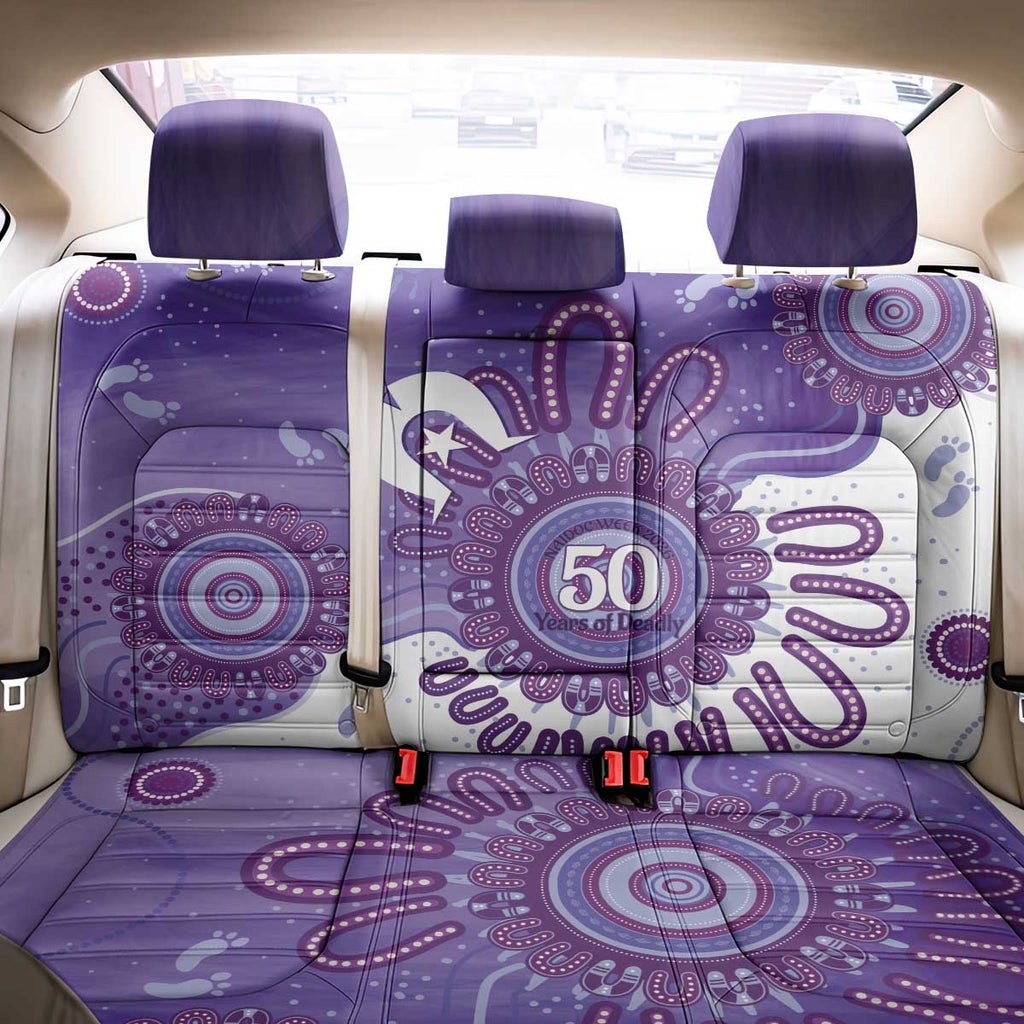NAIDOC Week 2026 Back Car Seat Cover 50 Years Deadly Dhari Purple Aboriginal Art