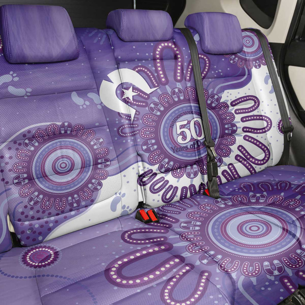NAIDOC Week 2026 Back Car Seat Cover 50 Years Deadly Dhari Purple Aboriginal Art
