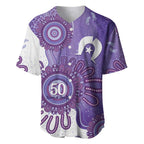 NAIDOC Week 2026 Baseball Jersey 50 Years Deadly Dhari Purple Aboriginal Art