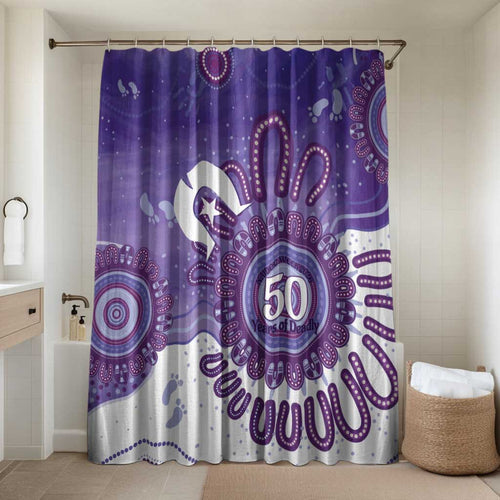 NAIDOC Week 2026 Bathroom Set 50 Years Deadly Dhari Purple Aboriginal Art