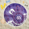 NAIDOC Week 2026 Beach Blanket 50 Years Deadly Dhari Purple Aboriginal Art