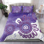 NAIDOC Week 2026 Bedding Set 50 Years Deadly Dhari Purple Aboriginal Art