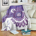 NAIDOC Week 2026 Blanket 50 Years Deadly Dhari Purple Aboriginal Art