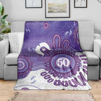 NAIDOC Week 2026 Blanket 50 Years Deadly Dhari Purple Aboriginal Art