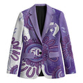 NAIDOC Week 2026 Blazer 50 Years Deadly Dhari Purple Aboriginal Art