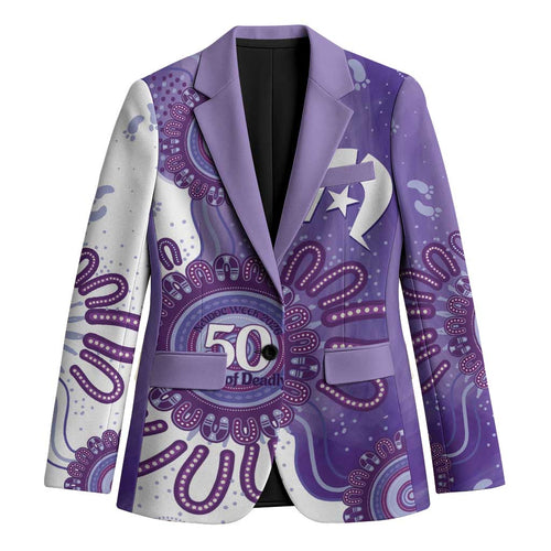 NAIDOC Week 2026 Blazer 50 Years Deadly Dhari Purple Aboriginal Art