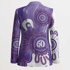 NAIDOC Week 2026 Blazer 50 Years Deadly Dhari Purple Aboriginal Art