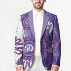 NAIDOC Week 2026 Blazer 50 Years Deadly Dhari Purple Aboriginal Art