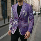 NAIDOC Week 2026 Blazer 50 Years Deadly Dhari Purple Aboriginal Art