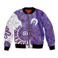 NAIDOC Week 2026 Bomber Jacket 50 Years Deadly Dhari Purple Aboriginal Art