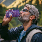 NAIDOC Week 2026 4 in 1 Can Cooler Tumbler 50 Years Deadly Dhari Purple Aboriginal Art