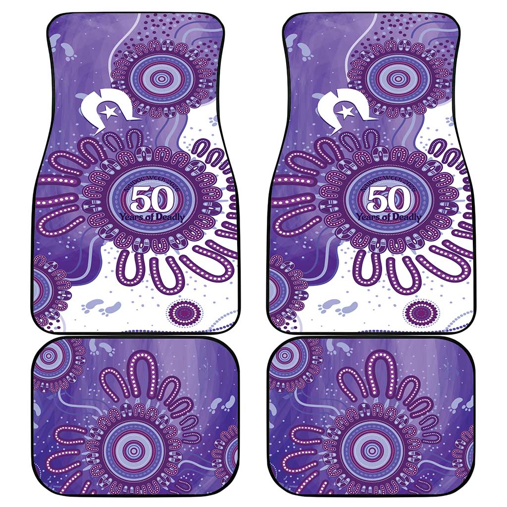 NAIDOC Week 2026 Car Mats 50 Years Deadly Dhari Purple Aboriginal Art