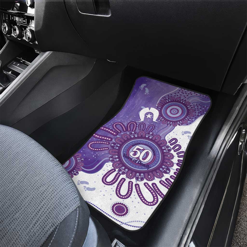 NAIDOC Week 2026 Car Mats 50 Years Deadly Dhari Purple Aboriginal Art