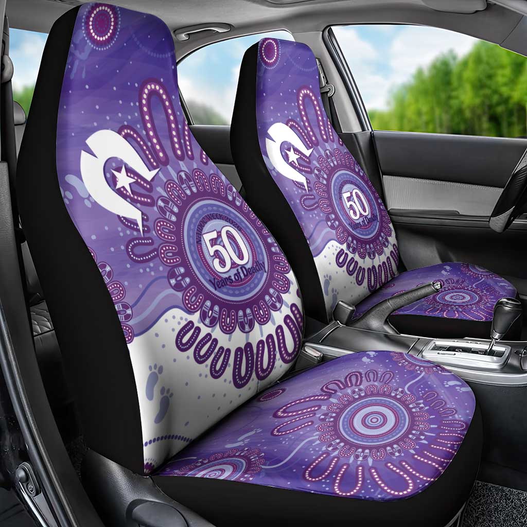 NAIDOC Week 2026 Car Seat Cover 50 Years Deadly Dhari Purple Aboriginal Art