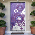 NAIDOC Week 2026 Door Cover 50 Years Deadly Dhari Purple Aboriginal Art