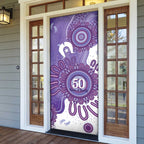 NAIDOC Week 2026 Door Cover 50 Years Deadly Dhari Purple Aboriginal Art