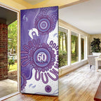 NAIDOC Week 2026 Door Cover 50 Years Deadly Dhari Purple Aboriginal Art