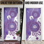 NAIDOC Week 2026 Door Cover 50 Years Deadly Dhari Purple Aboriginal Art