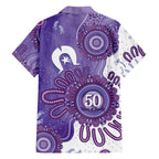 NAIDOC Week 2026 Family Matching Puletasi and Hawaiian Shirt 50 Years Deadly Dhari Purple Aboriginal Art