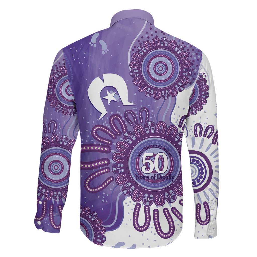 NAIDOC Week 2026 Family Matching Tank Maxi Dress and Hawaiian Shirt 50 Years Deadly Dhari Purple Aboriginal Art