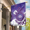 NAIDOC Week 2026 Garden Flag 50 Years Deadly Dhari Purple Aboriginal Art