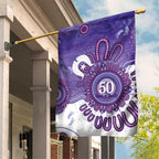 NAIDOC Week 2026 Garden Flag 50 Years Deadly Dhari Purple Aboriginal Art