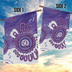 NAIDOC Week 2026 Garden Flag 50 Years Deadly Dhari Purple Aboriginal Art