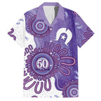NAIDOC Week 2026 Hawaiian Shirt 50 Years Deadly Dhari Purple Aboriginal Art