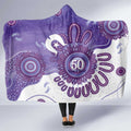 NAIDOC Week 2026 Hooded Blanket 50 Years Deadly Dhari Purple Aboriginal Art