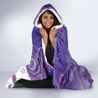 NAIDOC Week 2026 Hooded Blanket 50 Years Deadly Dhari Purple Aboriginal Art