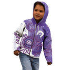 NAIDOC Week 2026 Kid Hoodie 50 Years Deadly Dhari Purple Aboriginal Art