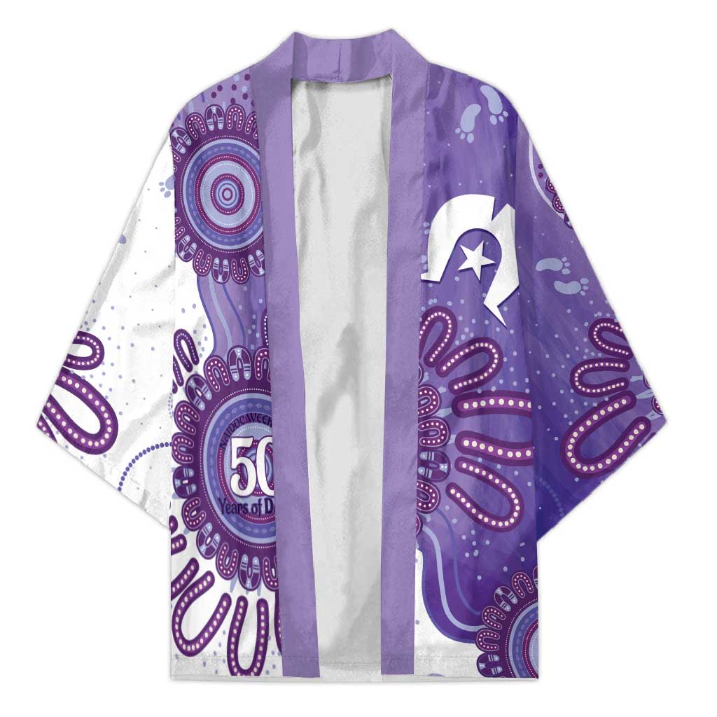 NAIDOC Week 2026 Kimono 50 Years Deadly Dhari Purple Aboriginal Art
