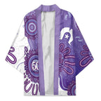 NAIDOC Week 2026 Kimono 50 Years Deadly Dhari Purple Aboriginal Art