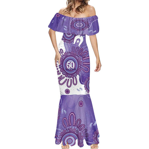 NAIDOC Week 2026 Mermaid Dress 50 Years Deadly Dhari Purple Aboriginal Art