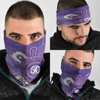 NAIDOC Week 2026 Neck Gaiter 50 Years Deadly Dhari Purple Aboriginal Art