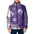 NAIDOC Week 2026 Padded Jacket 50 Years Deadly Dhari Purple Aboriginal Art